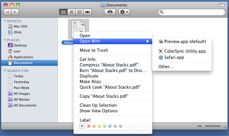 mac automatic open a file for all the same type of files like windows